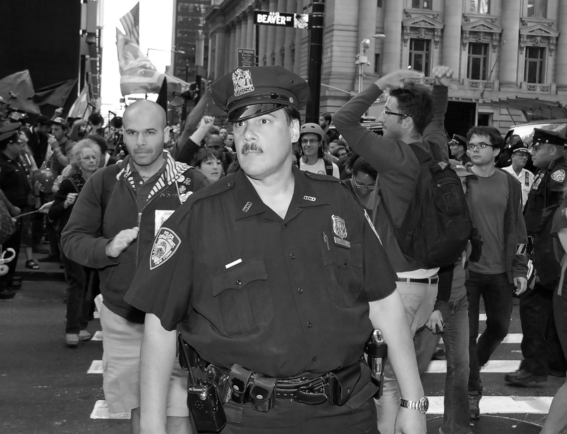 Old School Police officer NYPD Occupy Wall Street