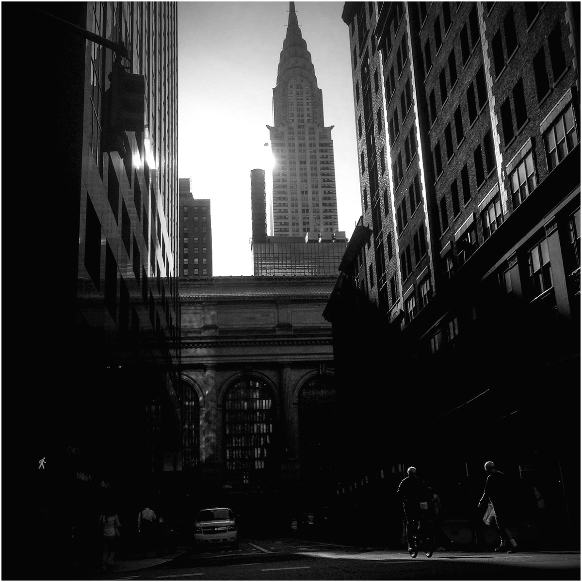 Street Crossing Chrysler Building