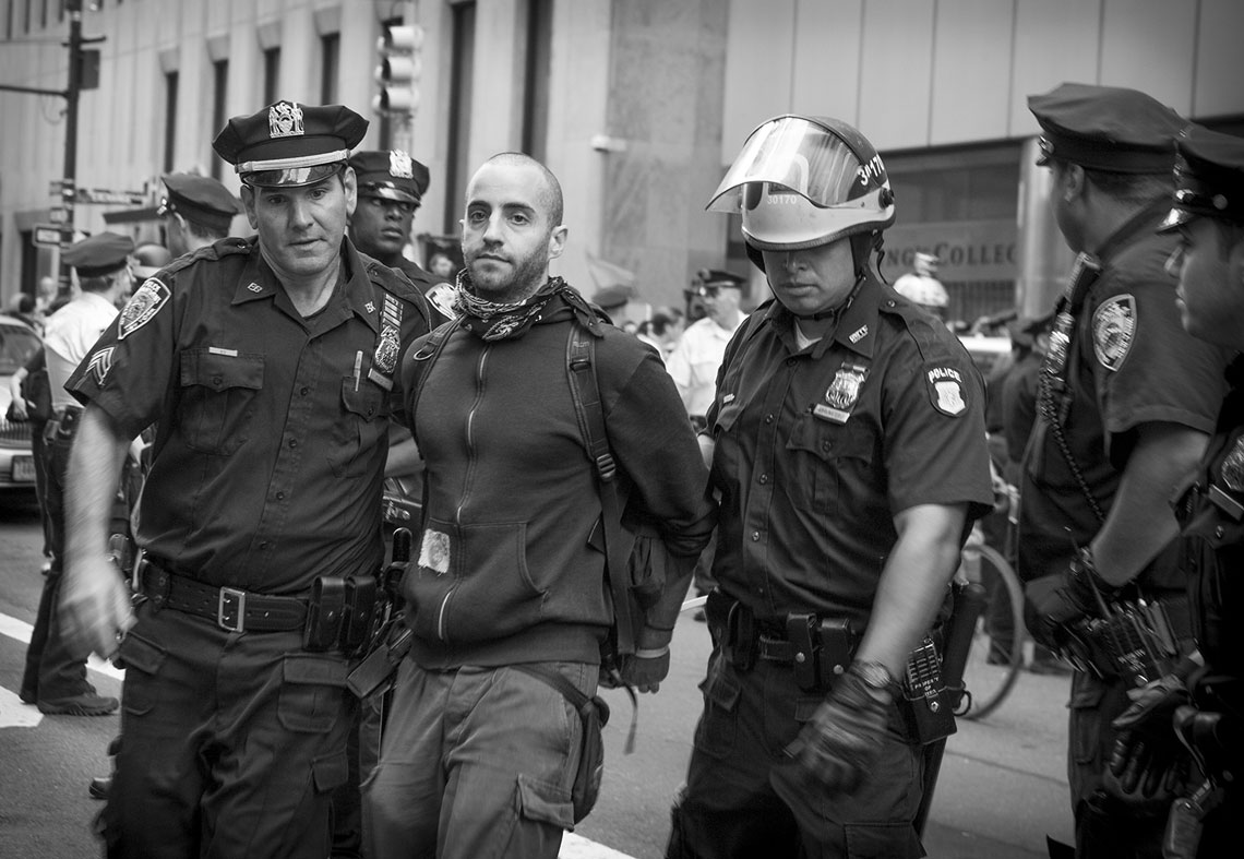 Occupy Wall Street NYPD rush arrest