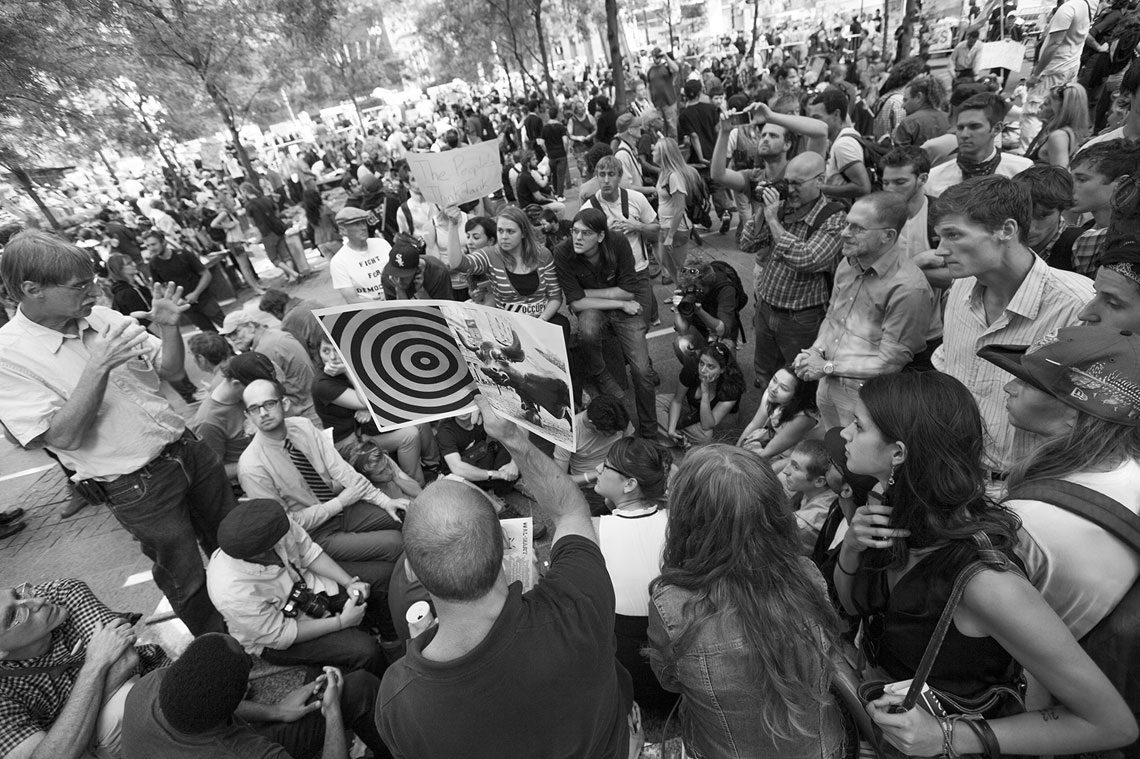 Occupy Wall Street Zuccotti Park massive crowd gathers
