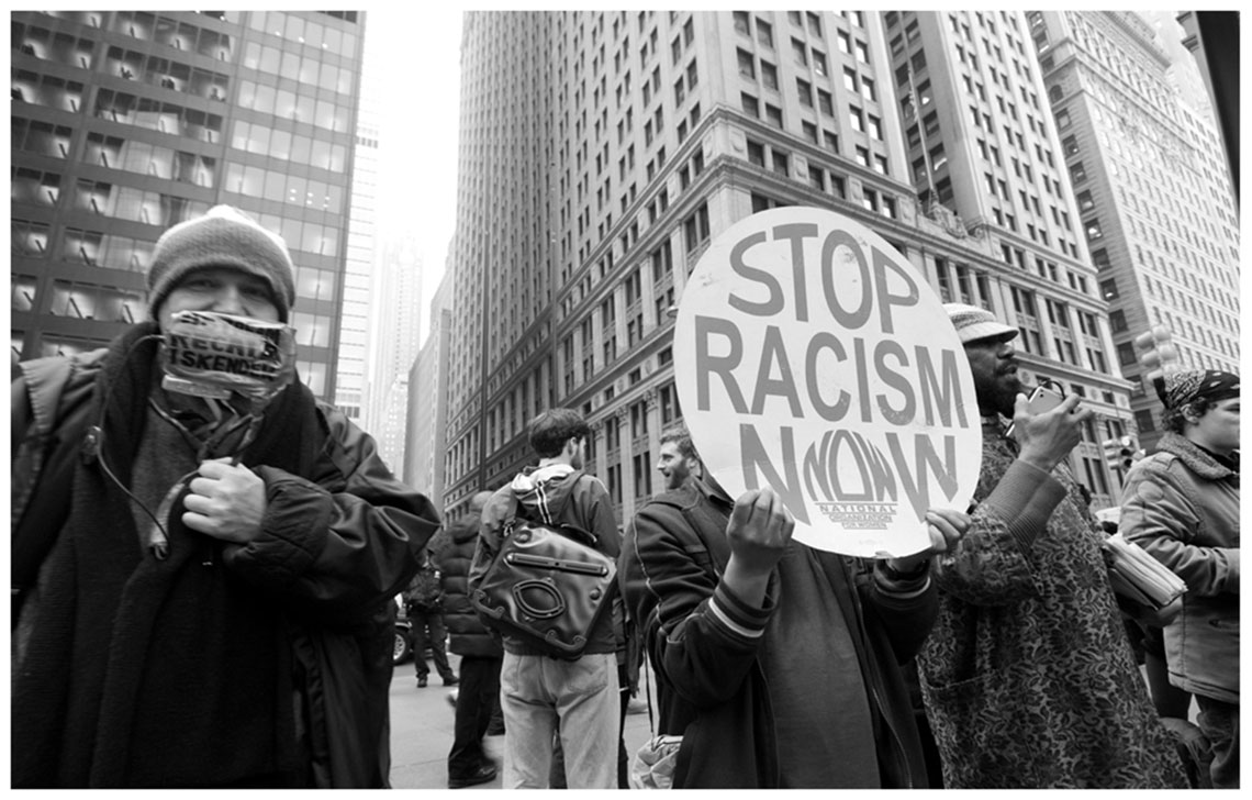Occupy Wall Street Protesters Stop Racism