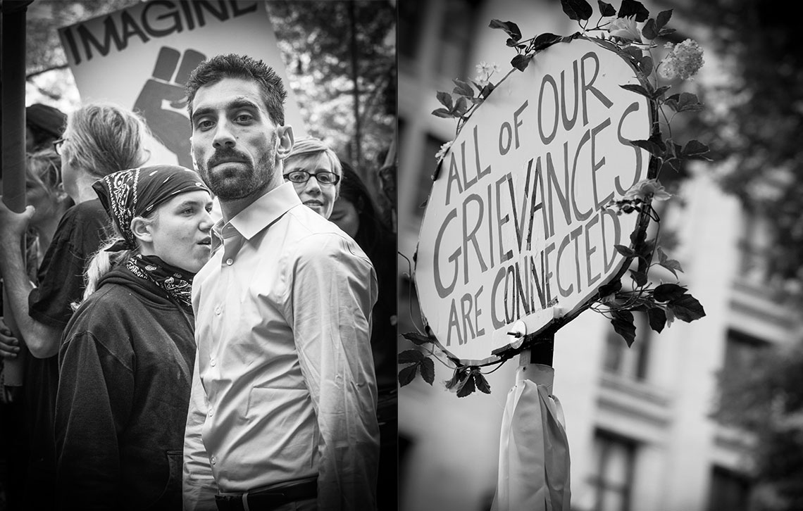 Occupy protesters Grievances sign